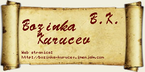 Božinka Kuručev vizit kartica